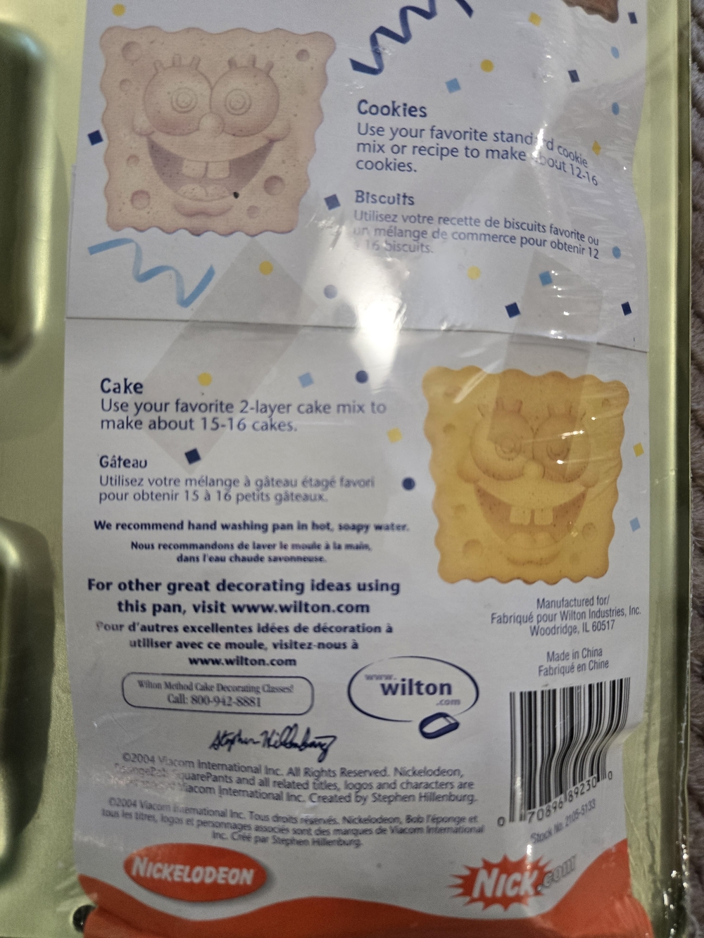 SpongeBob SquarePants Mini Treats Pan - Gold Baking Mold - Picture 8 of 9